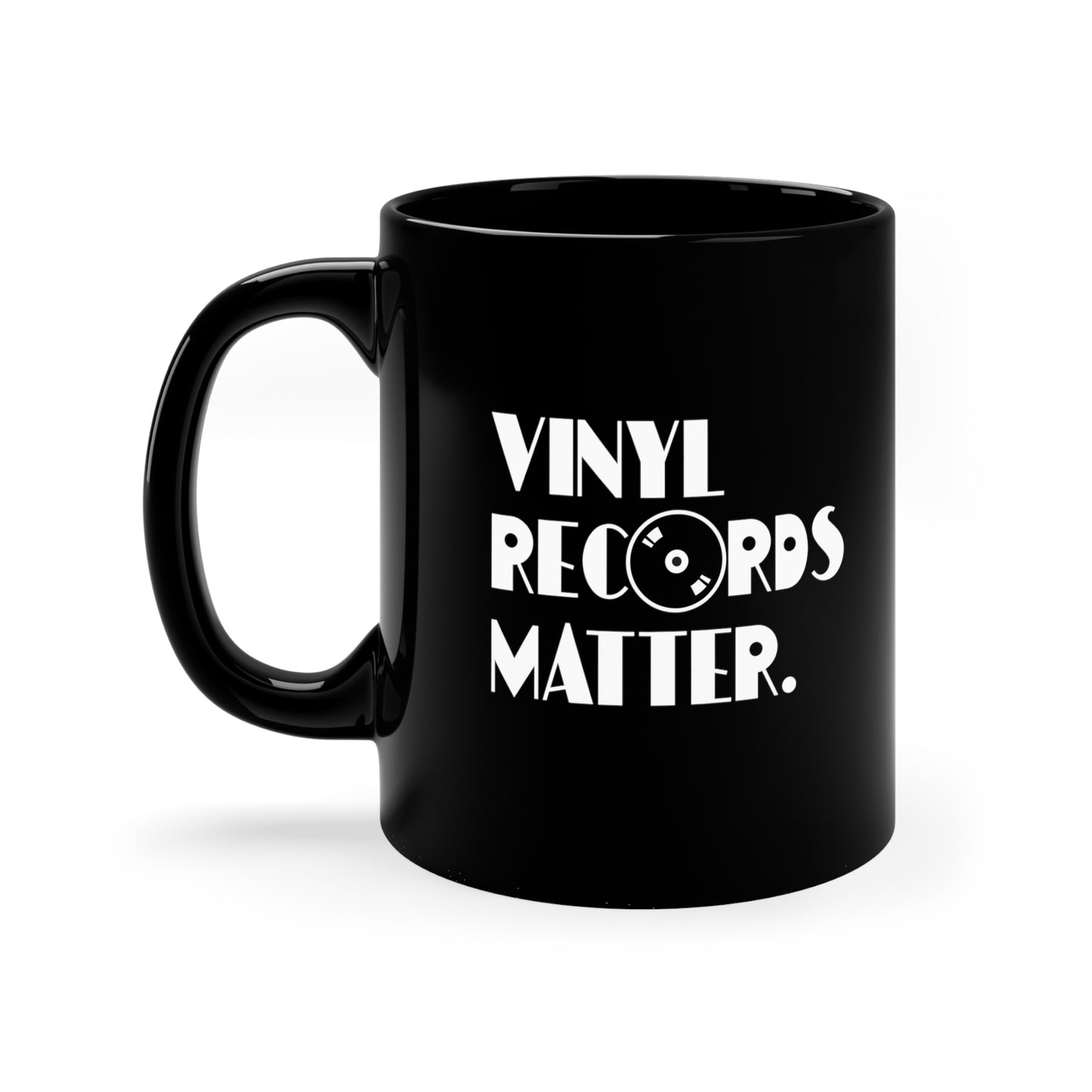 VINYL RECORDS MATTER Black mug 11oz