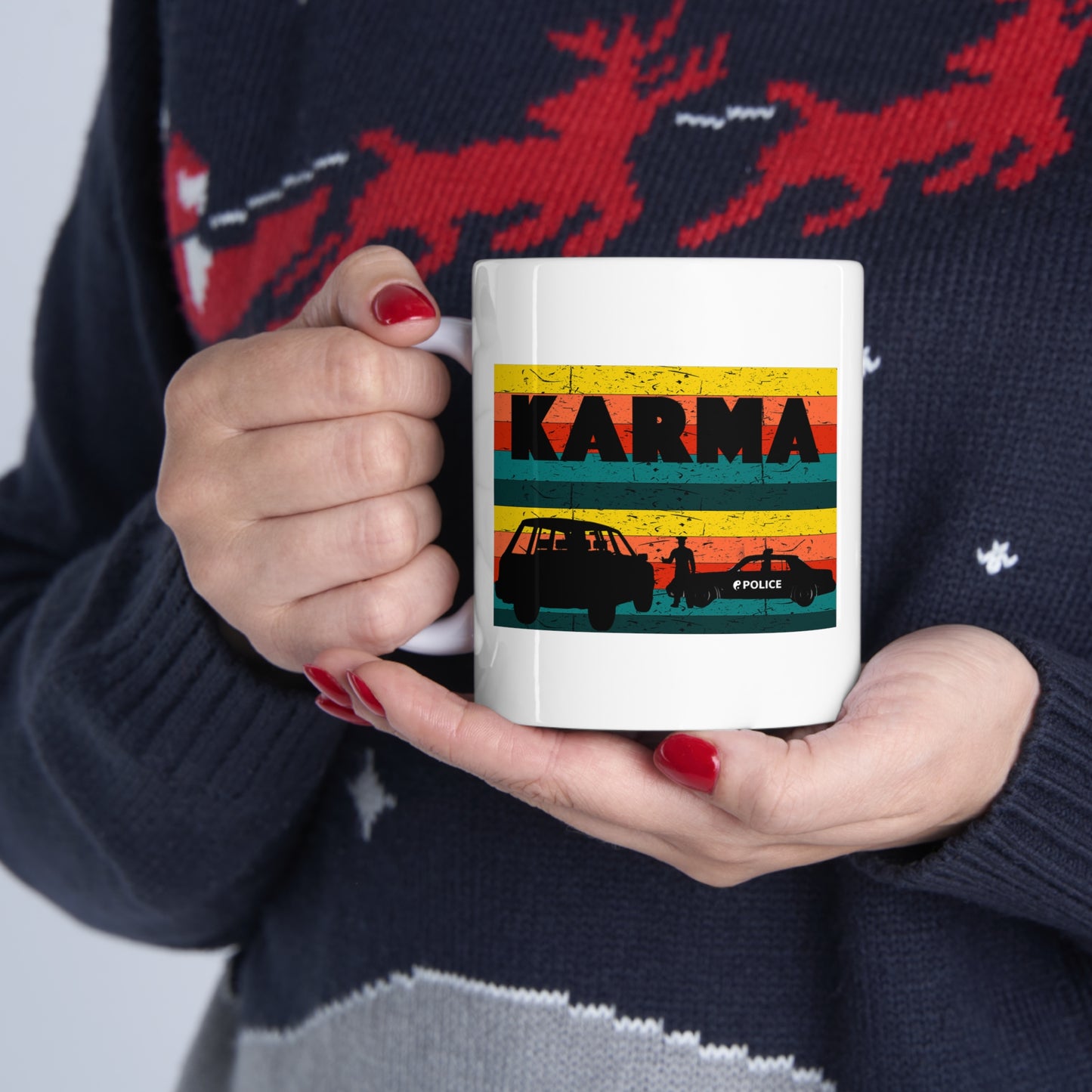 KARMA POLICE Ceramic Mug 11oz