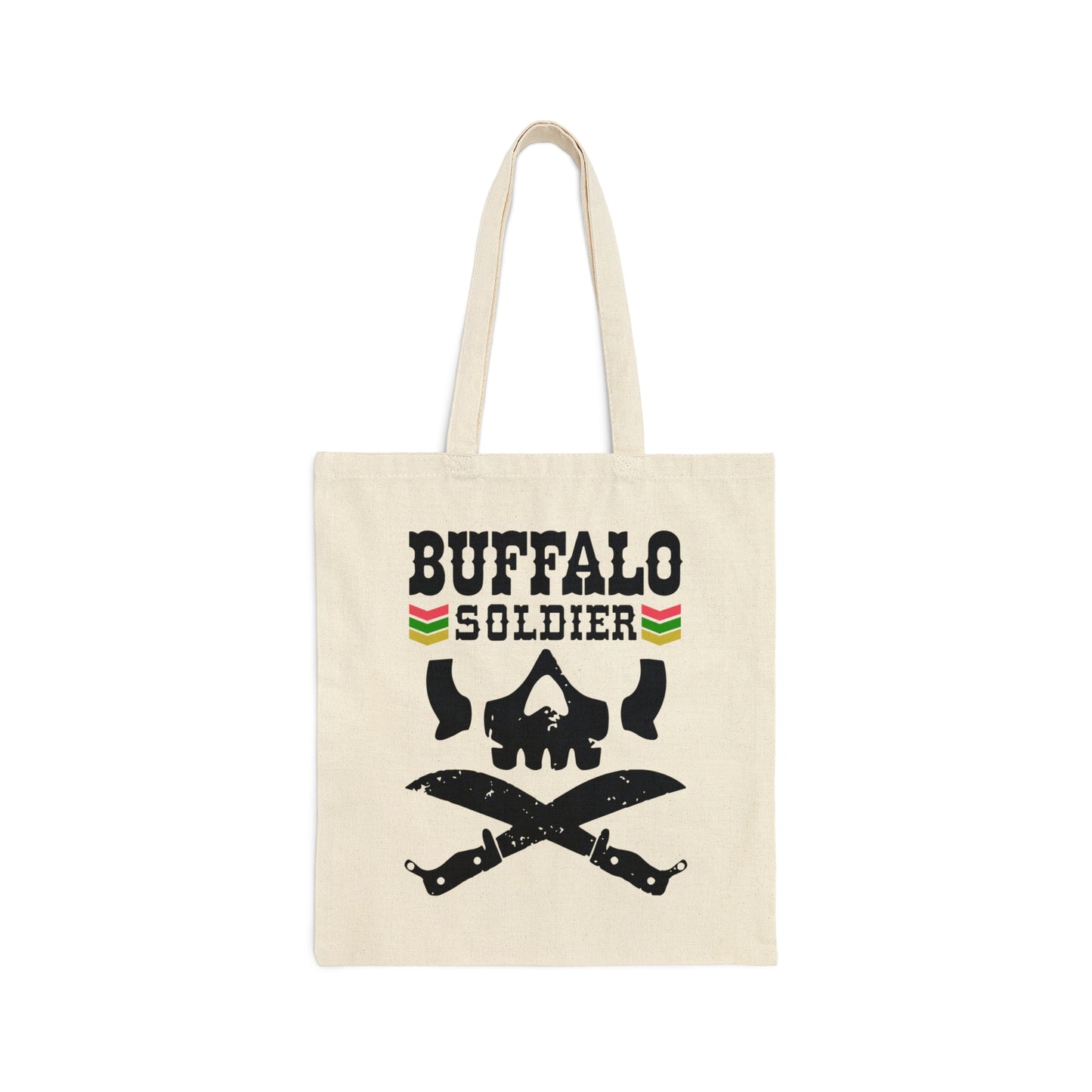 BUFFALO SOLDIER VINYL Cotton Canvas Tote Bag