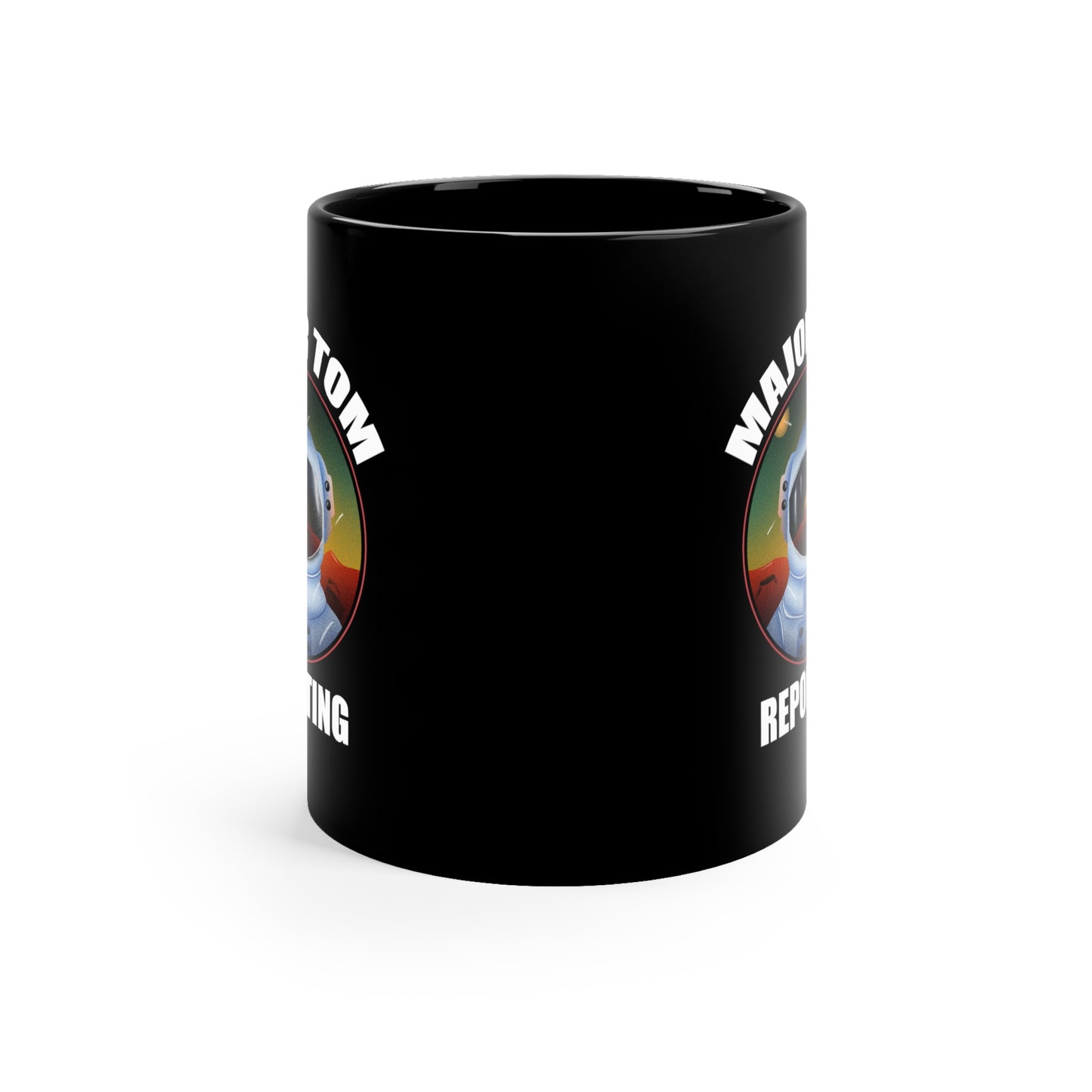 MAJOR TOM REPORTING Black mug 11oz