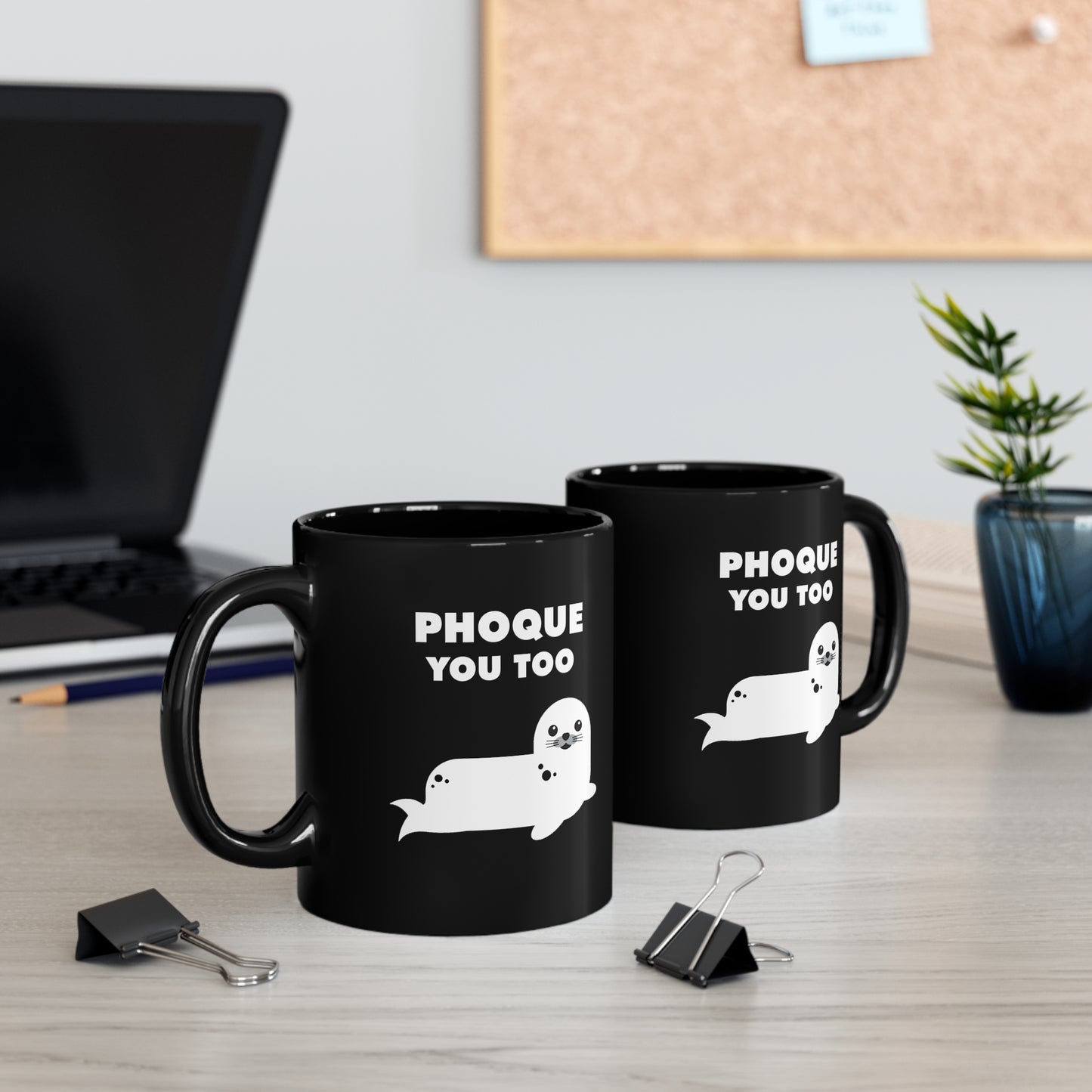 PHOQUE U2 Black mug 11oz