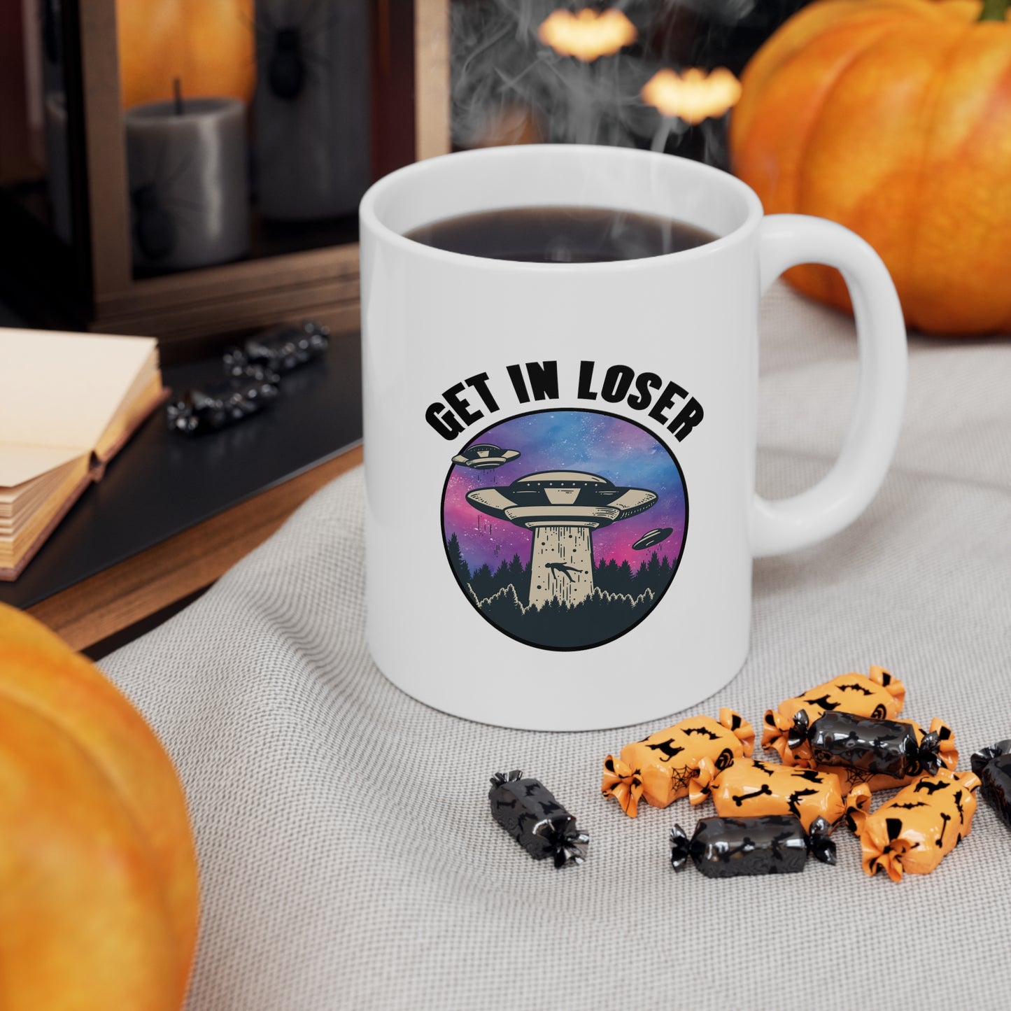 GET IN LOSER White MUG