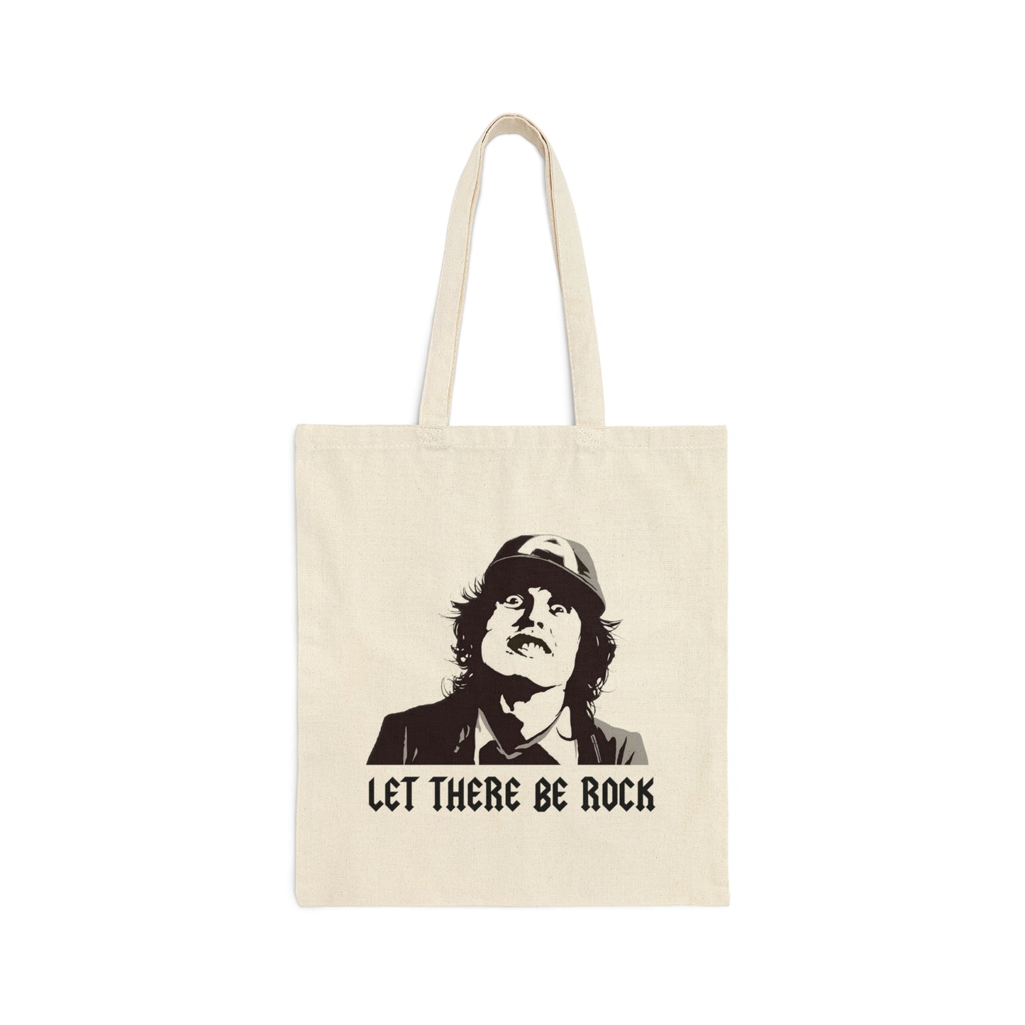 LET THERE BE ROCK VINYL Cotton Canvas Tote Bag