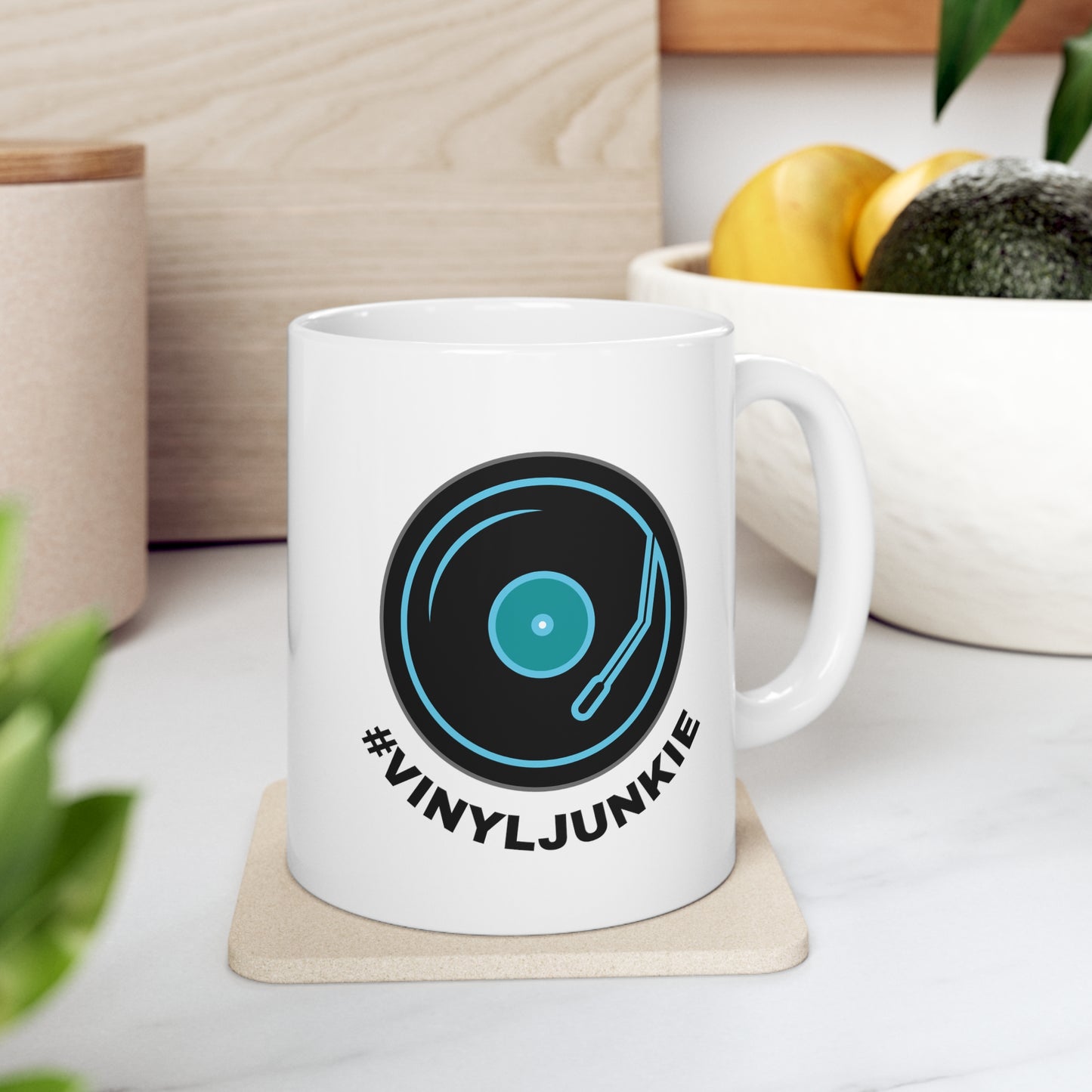 VINYL JUNKIE Ceramic Mug 11oz