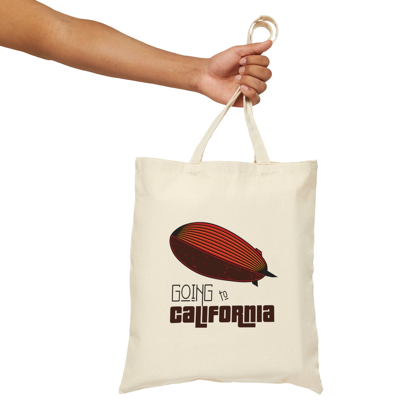 GOING TO CALI VINYL Cotton Canvas Tote Bag