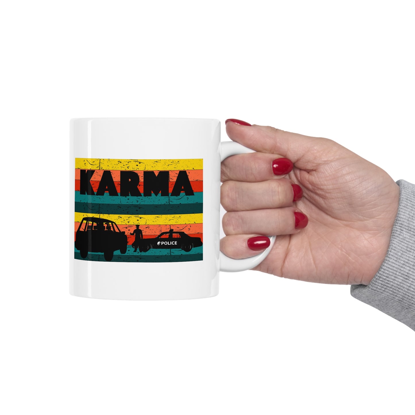 KARMA POLICE Ceramic Mug 11oz