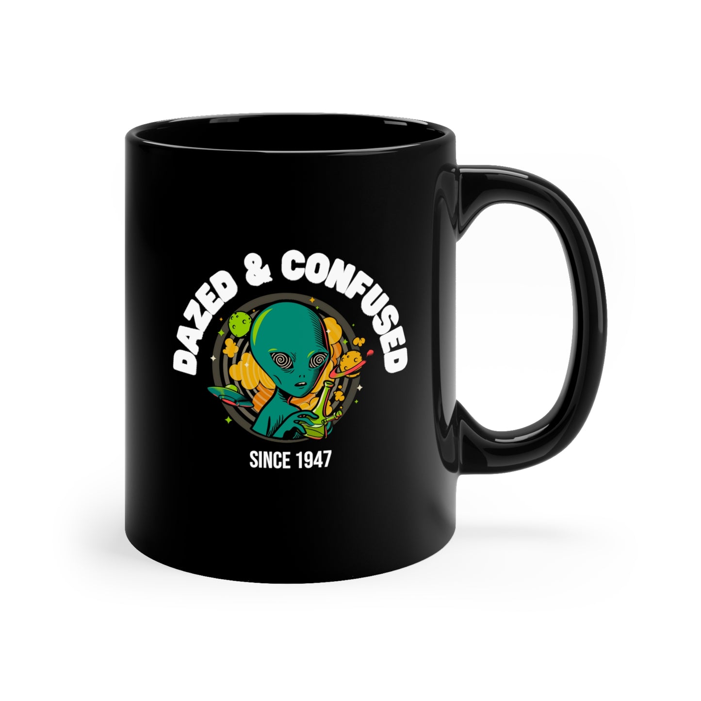 DAZED & CONFUSED Black mug 11oz