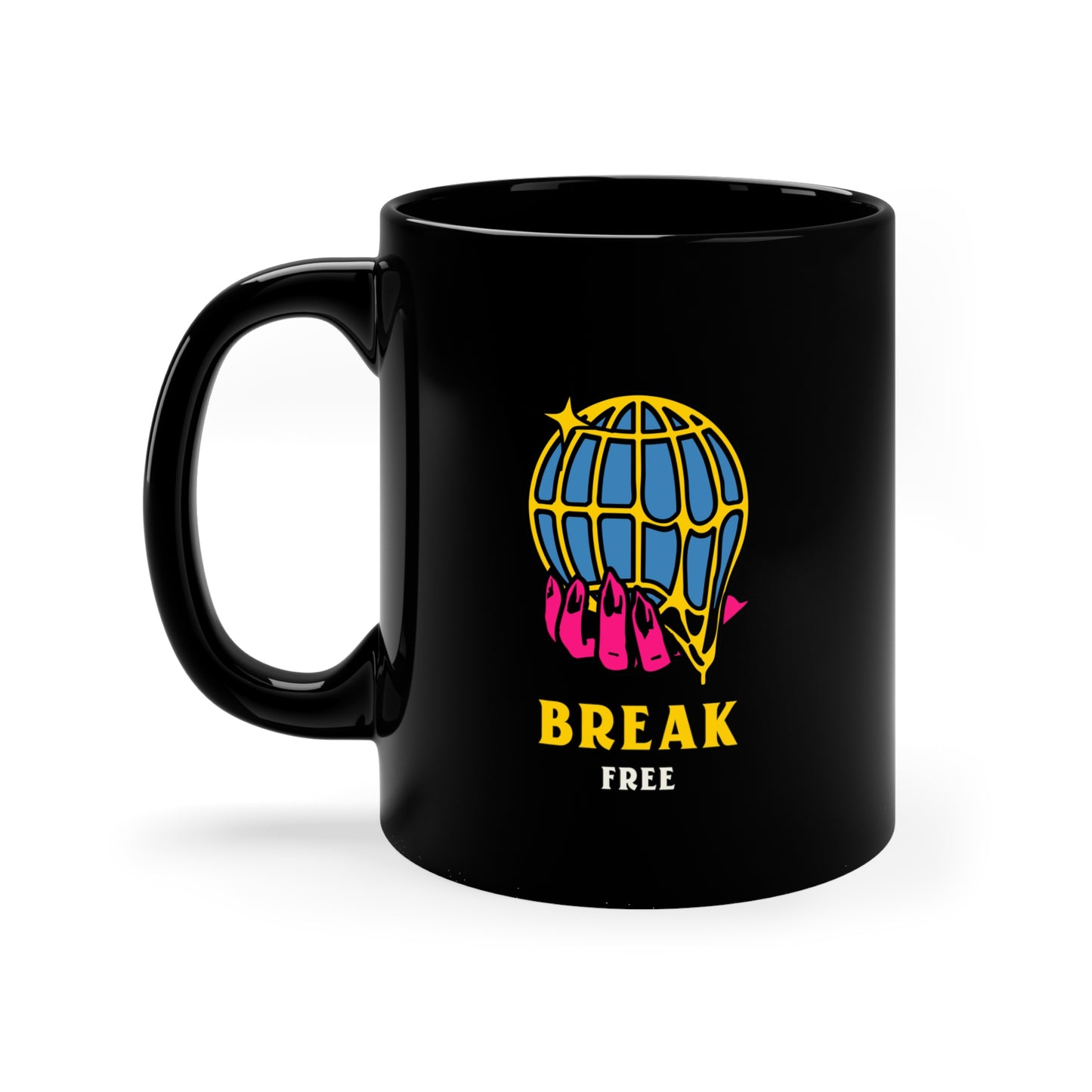 BREAK FREE Black mug 11oz