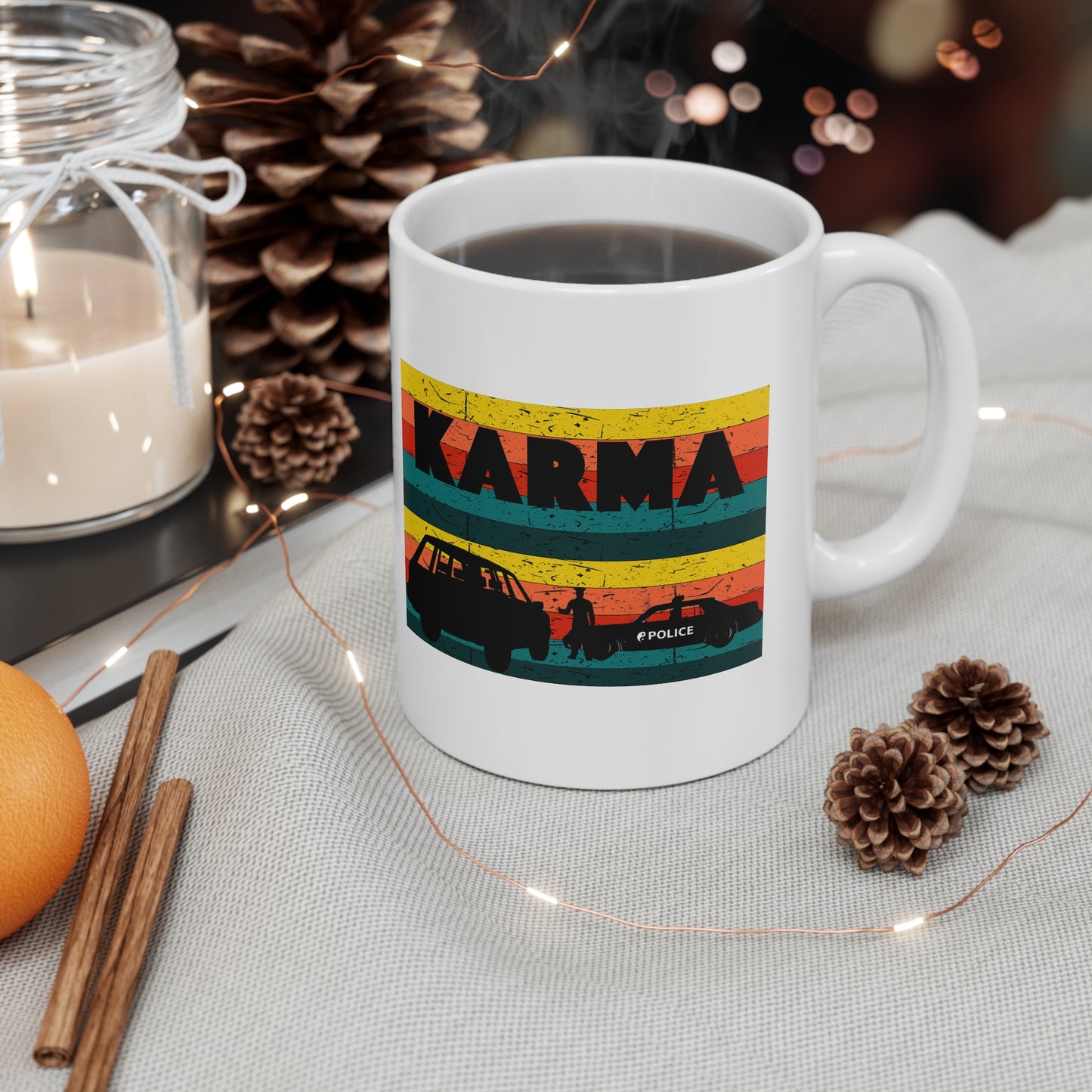 KARMA POLICE Ceramic Mug 11oz