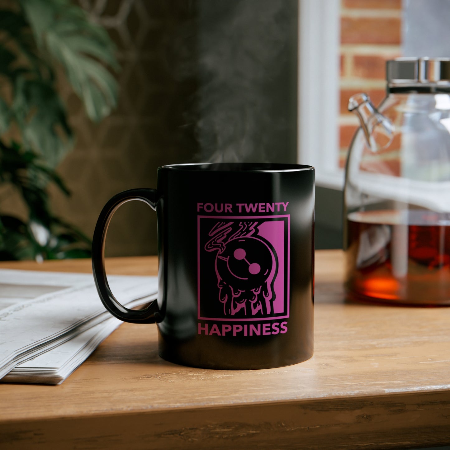 420 HAPPINESS Black mug 11oz