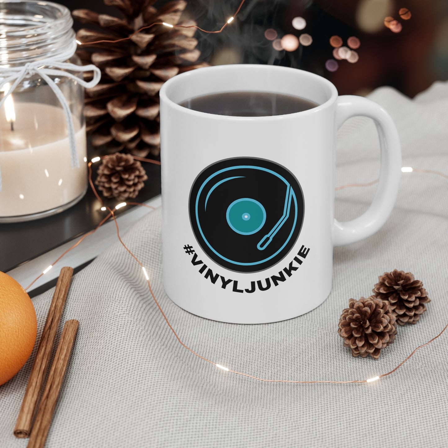 VINYL JUNKIE Ceramic Mug 11oz