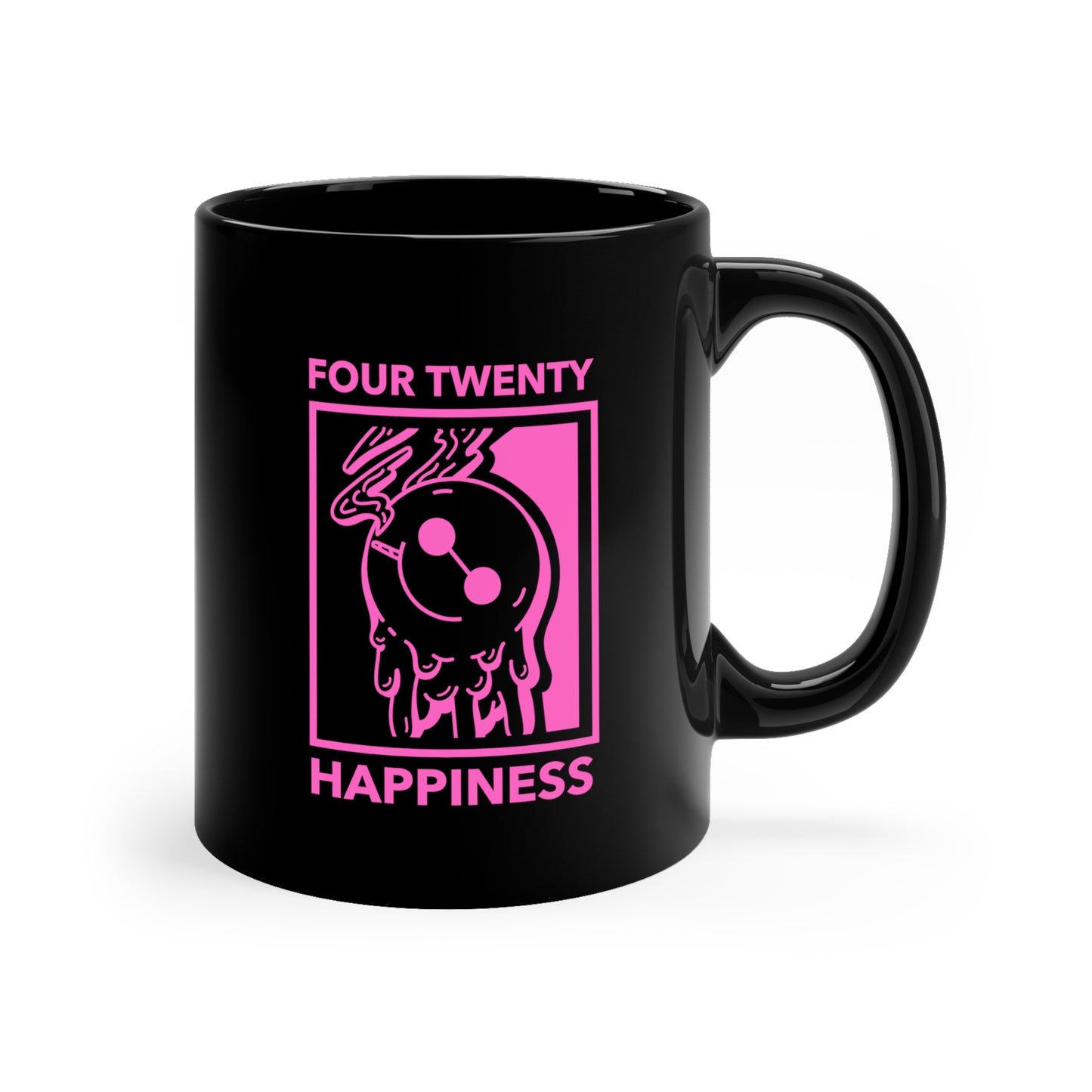 420 HAPPINESS Black mug 11oz