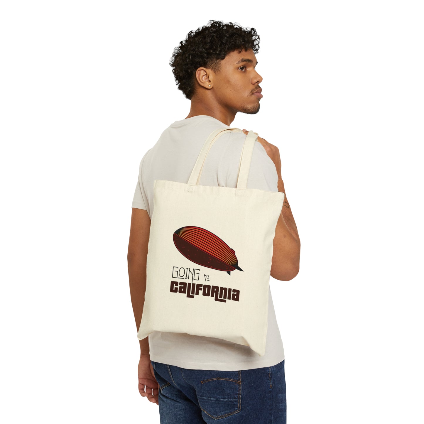 GOING TO CALI VINYL Cotton Canvas Tote Bag