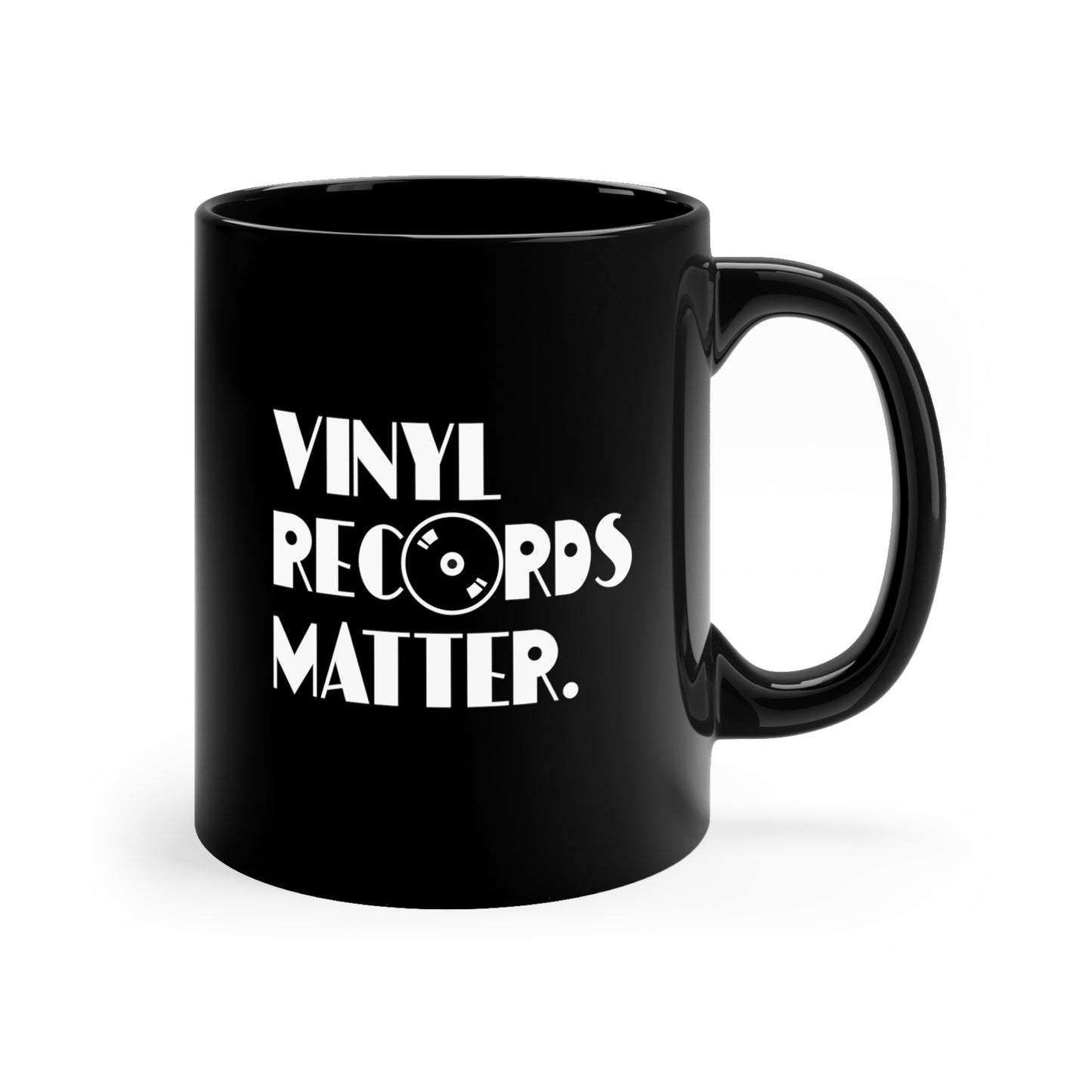 VINYL RECORDS MATTER Black mug 11oz