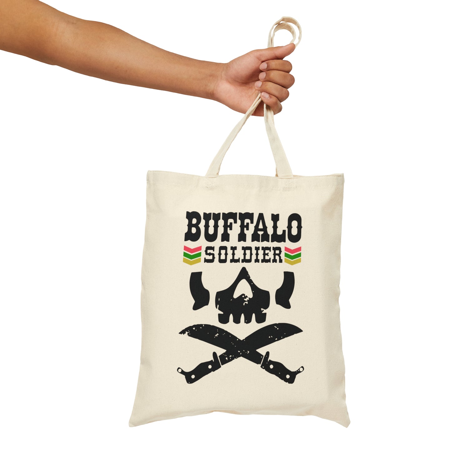 BUFFALO SOLDIER VINYL Cotton Canvas Tote Bag
