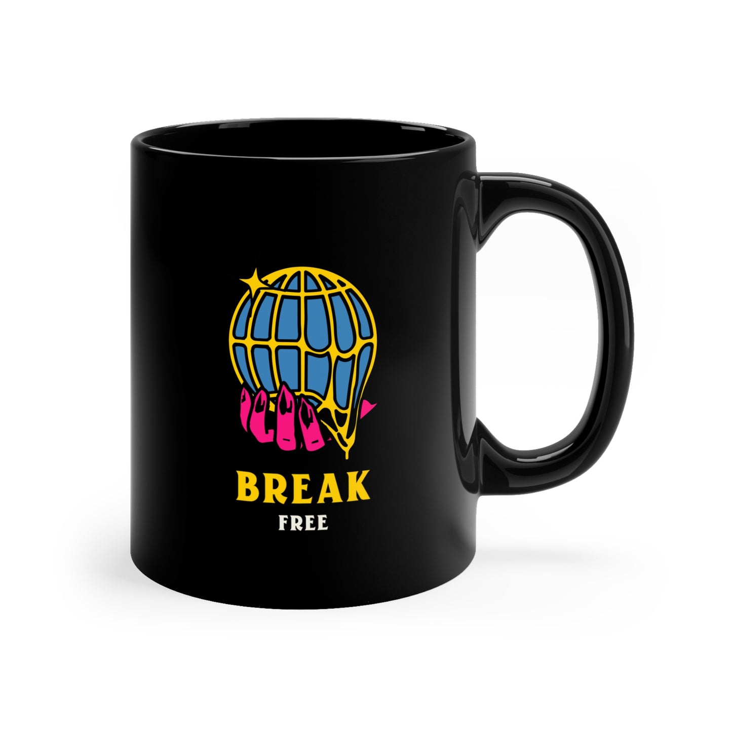 BREAK FREE Black mug 11oz