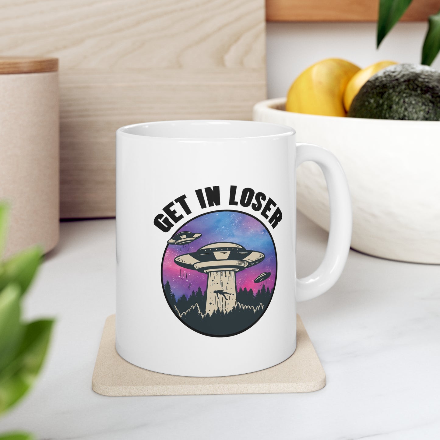 GET IN LOSER White MUG