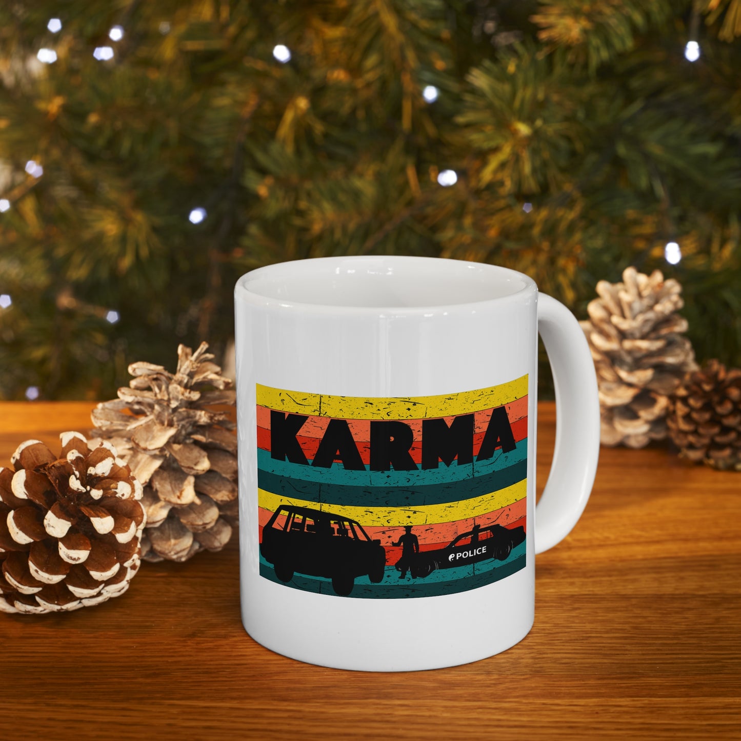 KARMA POLICE Ceramic Mug 11oz