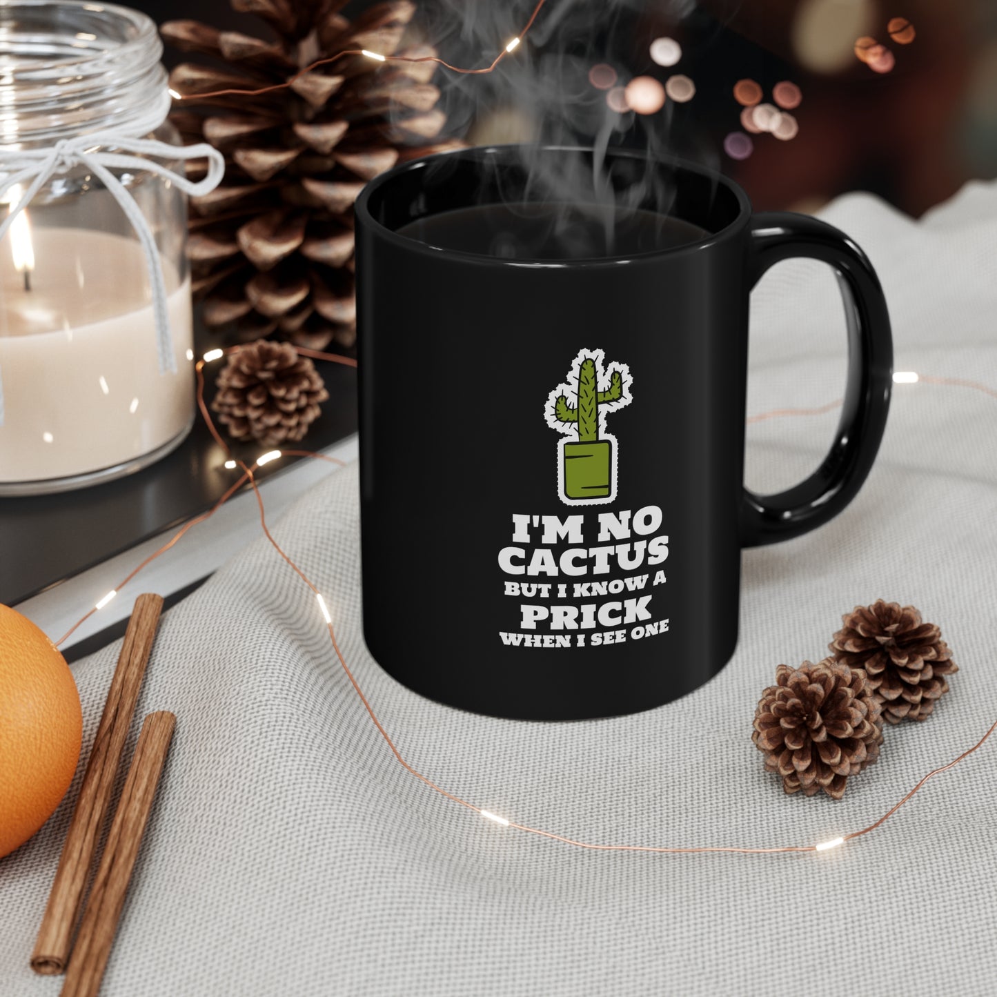 I'M NO PRICK Black mug 11oz