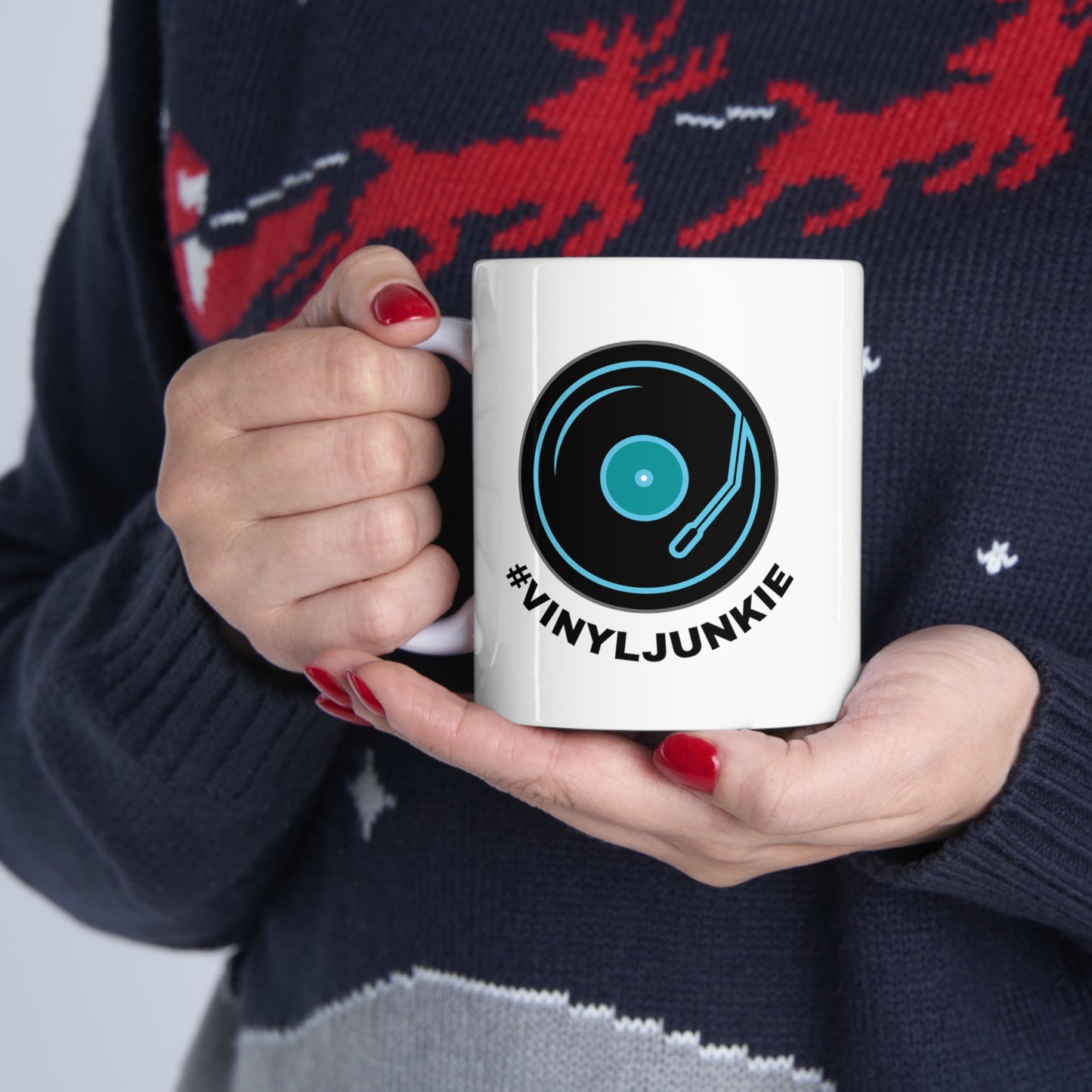 VINYL JUNKIE Ceramic Mug 11oz