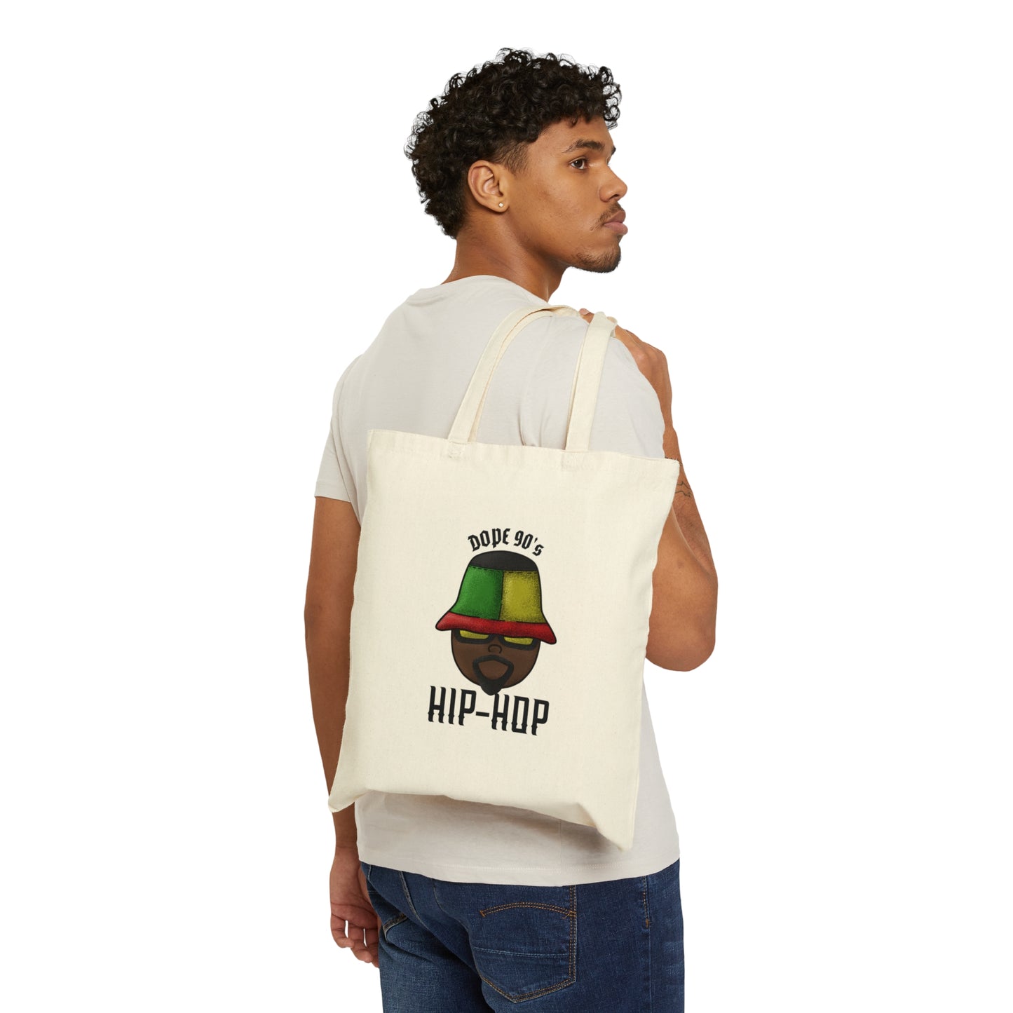 DOPE 90'S VINYL Cotton Canvas Tote Bag