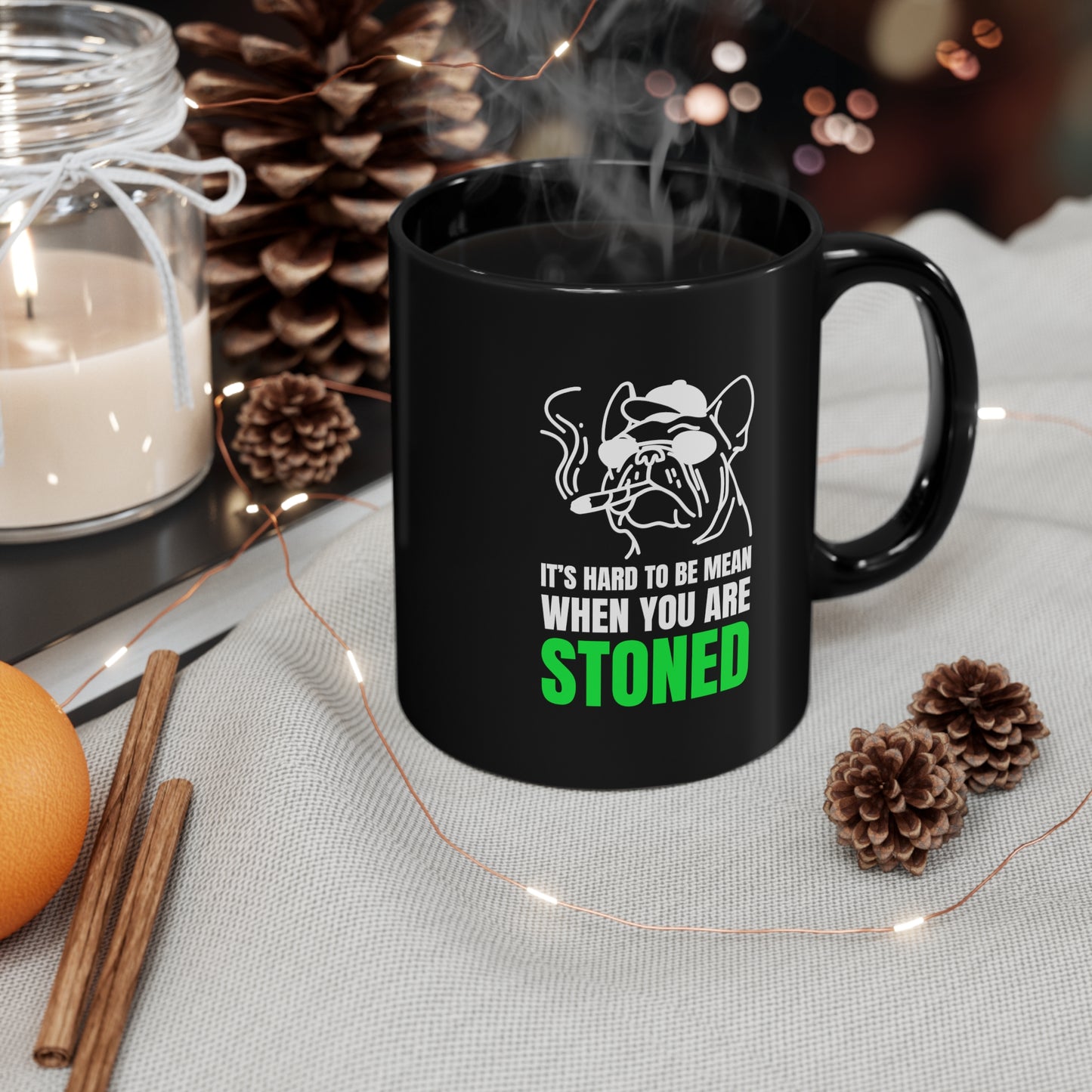 HARD 2 BE MEAN Black mug 11oz