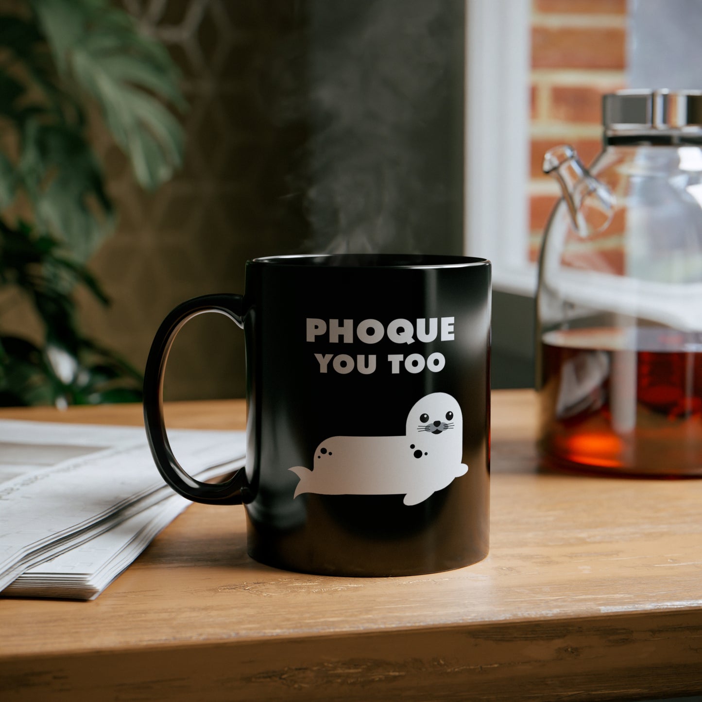 PHOQUE U2 Black mug 11oz