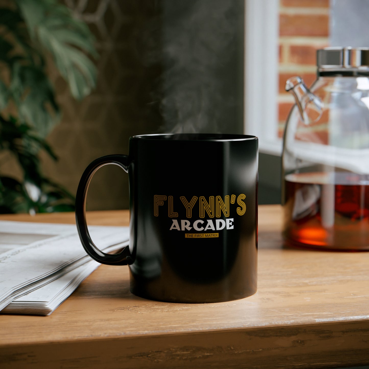 FLYNN'S Black mug 11oz