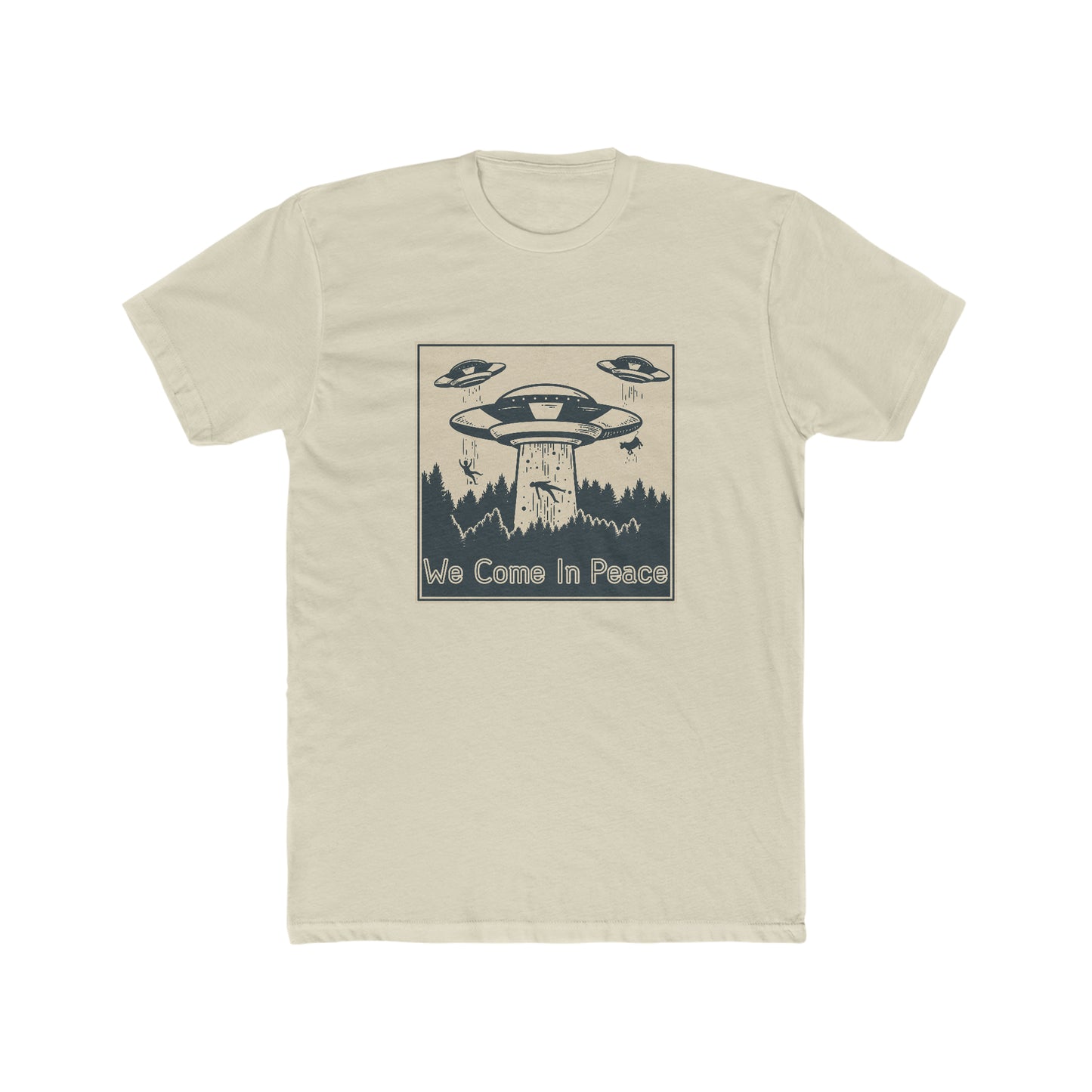 WE COME IN PEACE MEN'S TEE