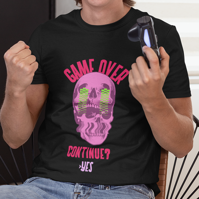 GAME OVER. CONTINUE? MEN'S T