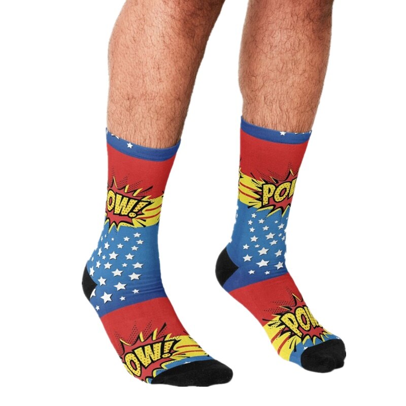 Funny Men's Comic Book Sock