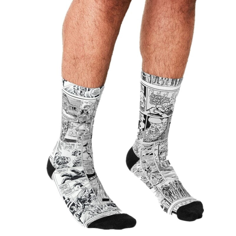 Funny Men's Comic Book Sock