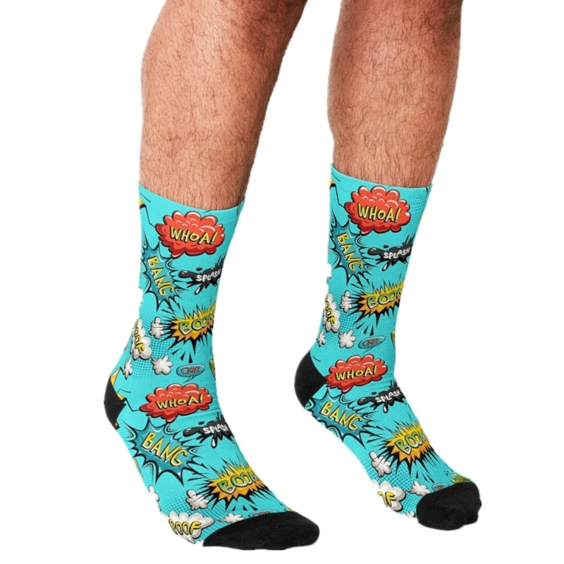 Funny Men's Comic Book Sock