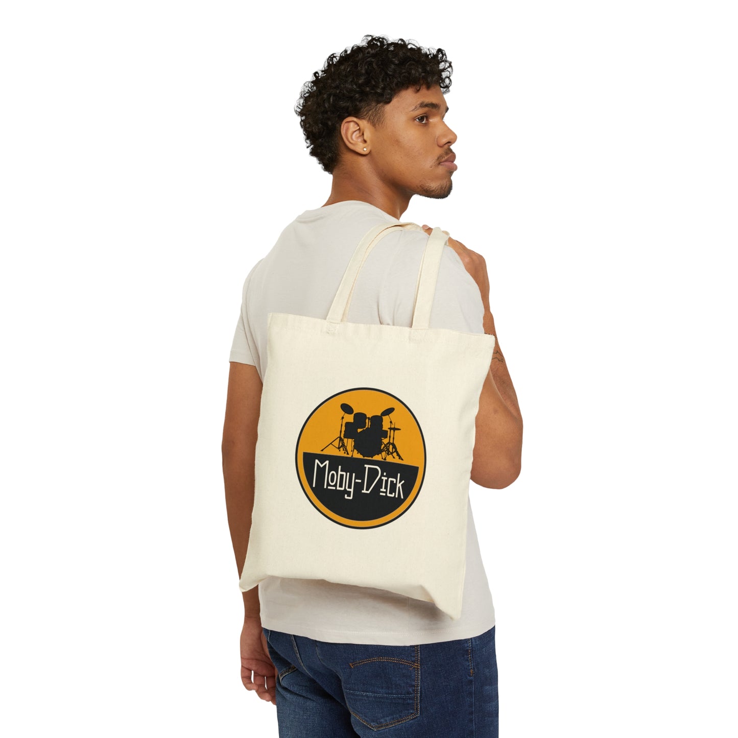 MOBYDICK VINYL Cotton Canvas Tote Bag