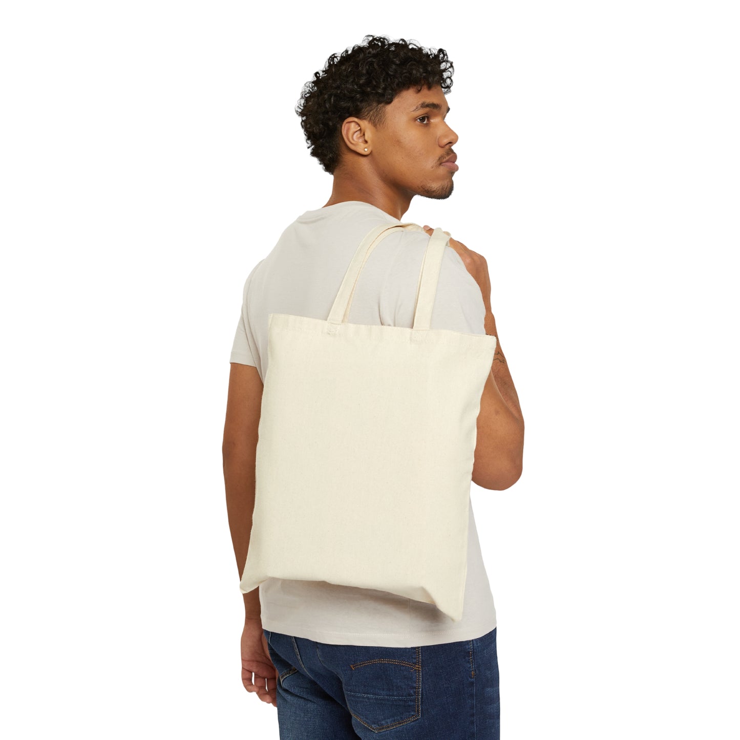 VINYL Cotton Canvas Tote Bag