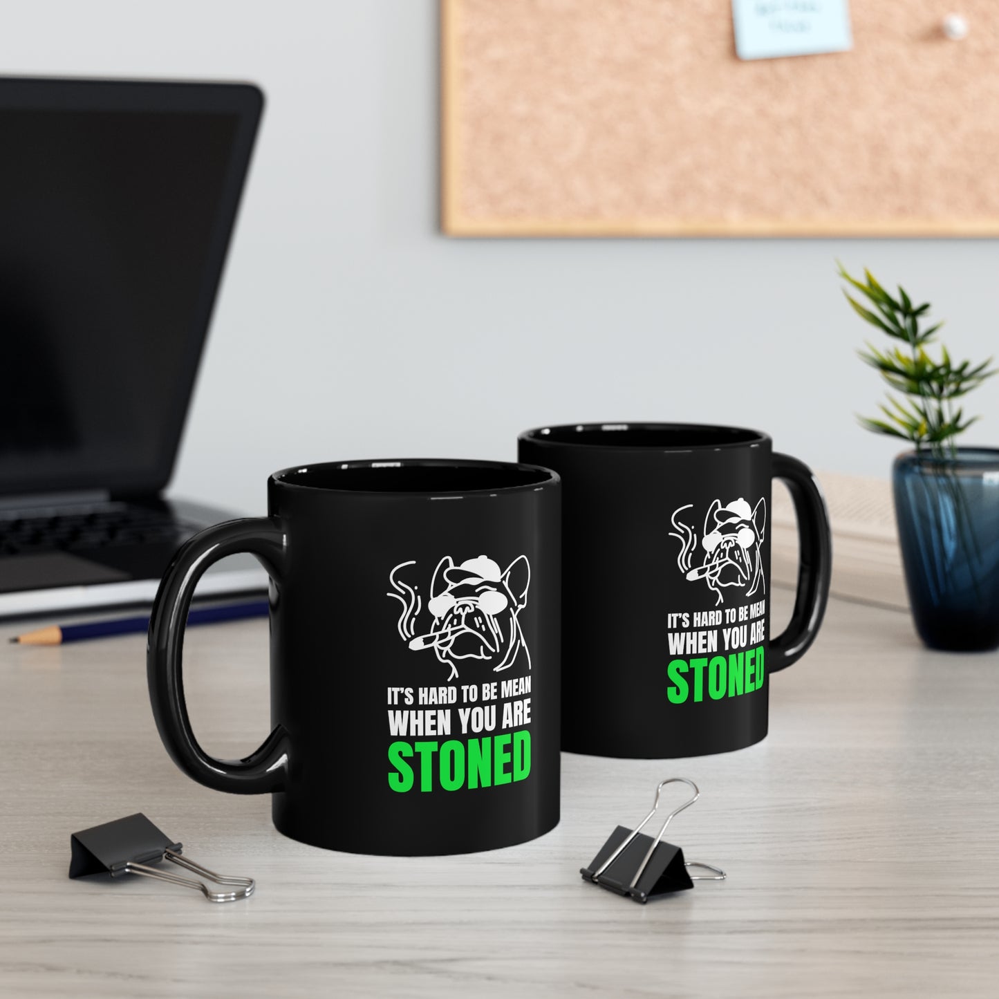 HARD 2 BE MEAN Black mug 11oz