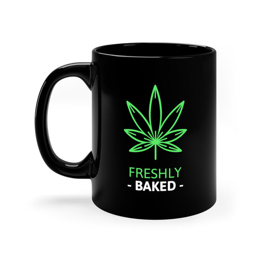 FRESHLY BAKED Black mug 11oz