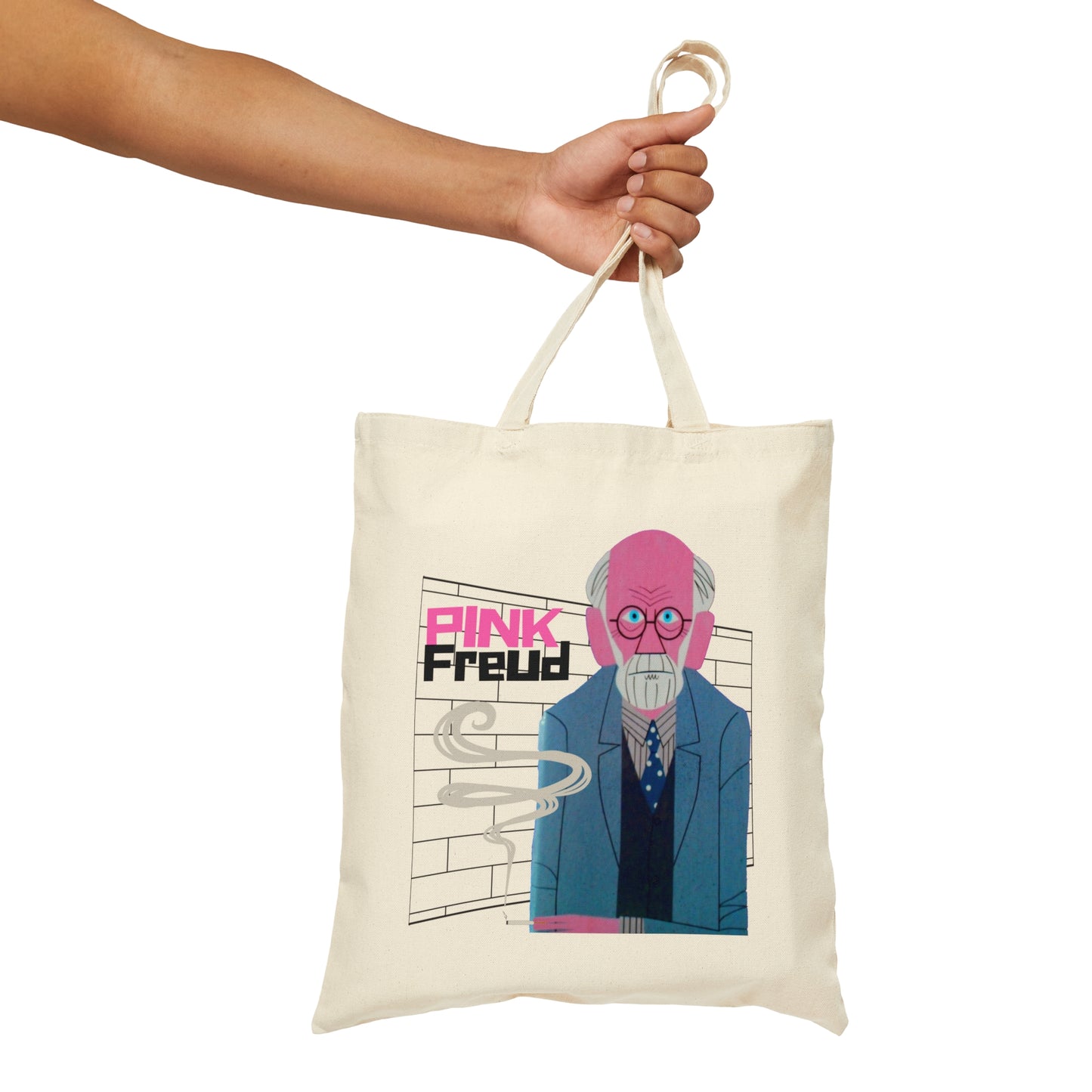 PINK FREUD VINYL Cotton Canvas Tote Bag