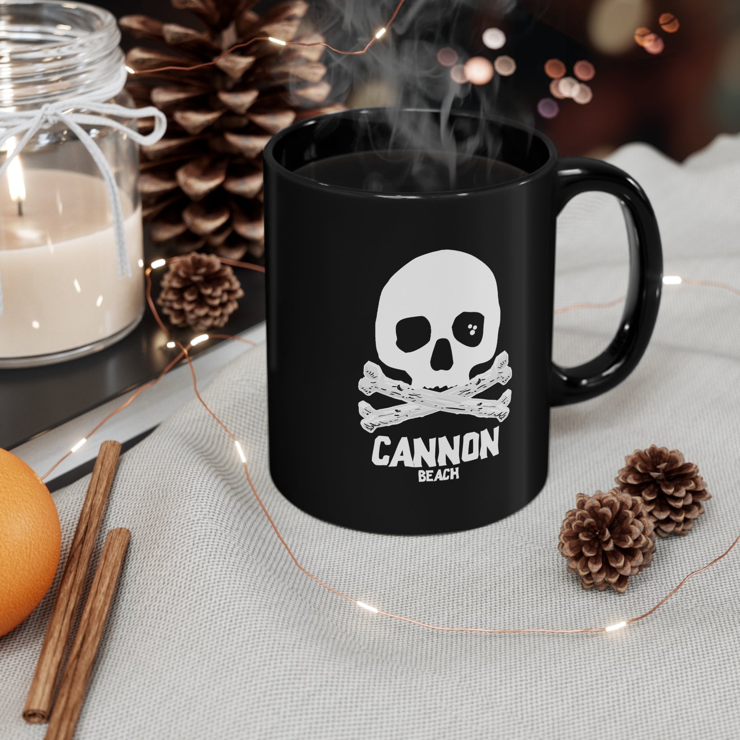 CANNON BEACH Black mug 11oz
