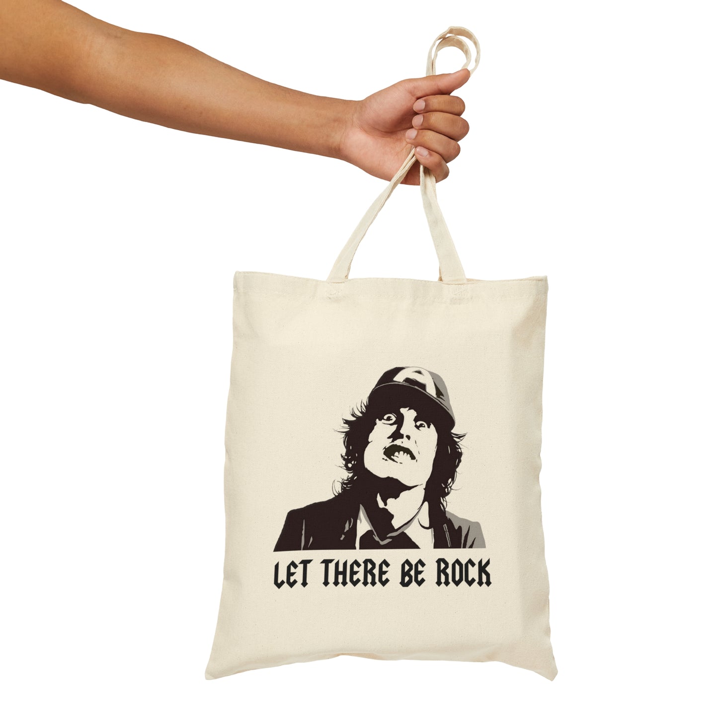 LET THERE BE ROCK VINYL Cotton Canvas Tote Bag